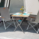Bambus Rolltisch "Mendoza"  110x71cm kleines Packmaß Aufbewahrungsnetz – Camp4