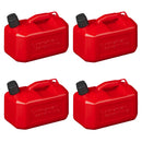 4x Kraftstoffkanister 5L Kunststoff Reserve Diesel Benzinkanister rot – APT