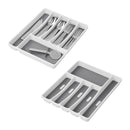 Besteckkasten 6 Fächer rutschfester Besteckeinsatz 40,5x32,5x4,5cm Campingküche – APT