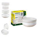 Brunner Melamin Geschirrset 6in1 Odette, weiß Campinggeschirr Set Geschirr – Brunner