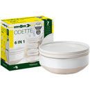 Brunner Melamin Geschirrset 6in1 Odette, weiß Campinggeschirr Set Geschirr – Brunner