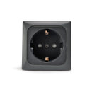 Steckdose Schuko 230V | Anthrazit | 16A | Set: Einsatz, Abdeckung, Rahmen – Wamovo
