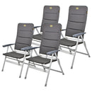 Campingsessel Grenoble 4 Stück Lehne 7fach verstellbar 120kg belastbar – Carbest