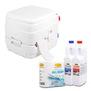 Camp4 Campingtoilette - Set inkl. Toilettenpapier und Toilettenzusatz – Camp4