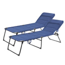 2x Via Mondo Campingliege Set "Grande Azul" 3 fach verstellbar Alu Rahmen comfortabel stabil – ViaMondo