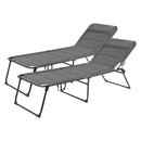 2x Via Mondo Campingliege Set "Grande Cinzo" 3 fach verstellbar Alu Rahmen comfortabel stabil – ViaMondo