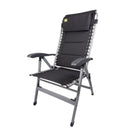 4x Via Mondo Campingstuhl Cozy Relax II, Klappstuhl 7 Pos. breite Armlehnen, Alu – ViaMondo