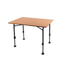 Campingtisch Klapptisch 100x68cm Gartentisch klappbar in Bambus-Optik, Aluminium – So macht Camping Spaß!