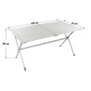 Aluminium Campingtisch "Clayette" für 4 Personen höhenverstellbar Rolltisch – ViaMondo