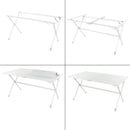 Via Mondo Aluminium Campingtisch "Clayette XL" für 6 Personen höhenverstellbar Rolltisch kleines Packmaß – ViaMondo