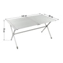 Via Mondo Aluminium Campingtisch "Clayette XL" für 6 Personen höhenverstellbar Rolltisch kleines Packmaß – ViaMondo