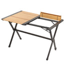 Aluminium Bambus Campingtisch "Mesa" für 4 Personen höhenverstellbar Rolltisch – ViaMondo