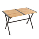 Aluminium Bambus Campingtisch "Mesa" für 4 Personen höhenverstellbar Rolltisch – ViaMondo