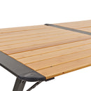 Aluminium Bambus Campingtisch "Mesa" für 4 Personen höhenverstellbar Rolltisch – ViaMondo