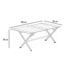 Aluminium Bambus Campingtisch "Mesa" für 4 Personen höhenverstellbar Rolltisch – ViaMondo