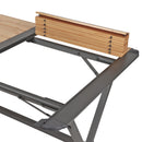 Bambus Campingtisch Aluminium für 6 Personen 140x80x70 verstellbarer Rolltisch – ViaMondo