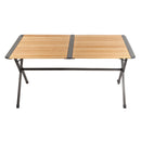 Bambus Campingtisch Aluminium für 6 Personen 140x80x70 verstellbarer Rolltisch – ViaMondo