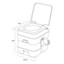 Campingtoilette mobil Chemietoilette + Toilettenflüssigkeit, Aqua Soft Klopapier – Tragbare Camping Toilette inkl.