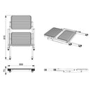 Doppeltrittstufe klappbar Camping Trittstufe Wohnwagen Wohnmobil Einstiegshilfe – Carbest