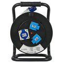 CEE Camping Set Kabeltrommel 25M - 10M Kabel - Sicherheitsbox - Adapter Schuko – Freizeitschmiede GmbH & Co. KG