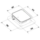 Carbest Spüle mit Glasabdeckung Camping Einbauspüle Küchenspüle eckig Wohnwagen – Carbest