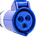 CEE Neopren Adapter CEE auf Schuko 200-250V, 16A, 3polig, 40 cm, VDE – Haba