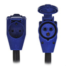 CEE Neopren Adapter CEE auf Schuko Winkelstecker, 200-250V, 16A, 40 cm, VDE – ProPlus