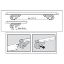 Dachträger Grundträger für Dachrehling universal 120cm Alu max. 90 kg – ProPlus
