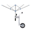 Camping Wäschespinne 15 M Leine Spannweite 152cm Höhe 150cm + Befestigungsklemme – Haba