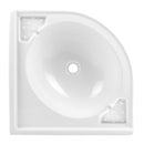 Eckwaschbecken 415 x 415 x 160 mm | ABS-Kunststoff | 650 g | weiß – Wamovo