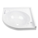 Eckwaschbecken 415 x 415 x 160 mm | ABS-Kunststoff | 650 g | weiß – Wamovo
