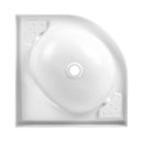 Eckwaschbecken 415 x 415 x 160 mm | ABS-Kunststoff | 650 g | weiß – Wamovo