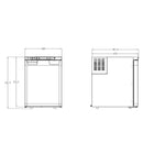 Carbest Einbaukühlschrank mit Gefrierfach, 43L, Wohnmobil Wohnwagen Kühlschrank – Carbest