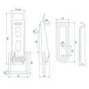 4er Set Spannverschluss Exzenterverschluss verstellbar 92x30mm inkl. Gegenhalter – APT