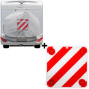 Set Fahrradschutzhülle XL 2 Fahrräder Sichttasche + Warntafel mit Reflektoren – Set aus Fahrradschutzhülle inkl.