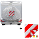 Set Fahrradschutzhülle für 2 Fahrräder Sichttasche + Warnschild Spanien/Italien – Set aus Fahrradschutzhülle inkl.