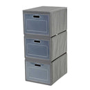 Camping Faltschrank Box 3 Campingschrank mit 3 Fächern grau 30x40x75cm Faltbox – Camp4