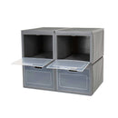 Camping Faltschrank Box 4 Campingschrank mit 4 Fächern grau 60x40x50cm Faltbox – Camp4