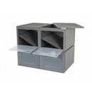 Camping Faltschrank Box 4 Campingschrank mit 4 Fächern grau 60x40x50cm Faltbox – Camp4