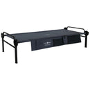 Disc-O-Bed Feldbett Single L schwarz 208x82cm Campingbett inkl. Seitentasche – So macht Camping Spaß!