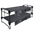 Etagenbett Feldbett Disc-O-Bed L anthrazit + Seitentasche Sitzbank Campingbett – So macht Camping Spaß!