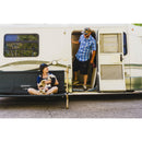 Etagenbett Feldbett Disc-O-Bed L anthrazit + Seitentasche Sitzbank Campingbett – So macht Camping Spaß!