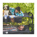 Etagenbett Feldbett Disc-O-Bed L anthrazit + Seitentasche Sitzbank Campingbett – So macht Camping Spaß!