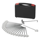 20 Stk. Felsbodenheringe im Koffer 20cm Metall Heringe - mit Kunststoffhaken – ProPlus