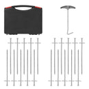 20 Stk. Felsbodenheringe mit Koffer 23cm Metall Heringe - geschweißter Querstift – ProPlus