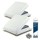 2x Dachfenster Fiamma Vent 40x40 cm Weiß + Dichmittel + Schrauben – Fiamma