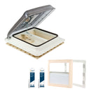 Dachfenster Fiamma Vent 40x40cm Klar inkl. Adapterrahmen, Rollo, Dichtmittel passend für Ducato – Fiamma