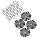 4er Set FROLI Ankerplatten, Ø14cm, Sicherung von Zelt, Vorzelt, Markisen Camping – Froli