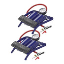 2er Set Fußpumpe Doppelzylinder mit Manometer - Max. 7bar / 100psi, Ventiladapter – APT