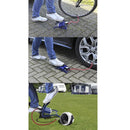 Fußpumpe Doppelzylinder mit Manometer - Max. 7bar / 100psi, Ventiladapter – Einfach zu bedienen Mit Anti-Rutsch-Profil Inkl.